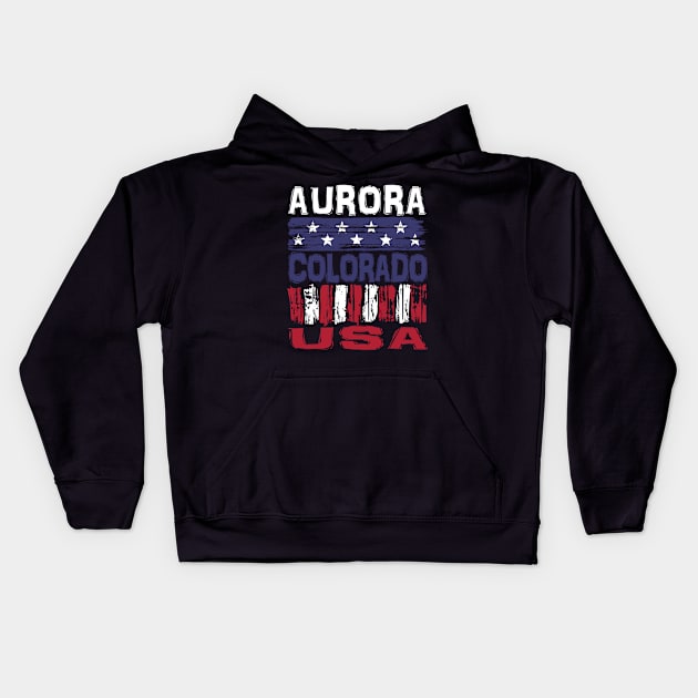 Aurora Colorado USA T-Shirt Kids Hoodie by Nerd_art